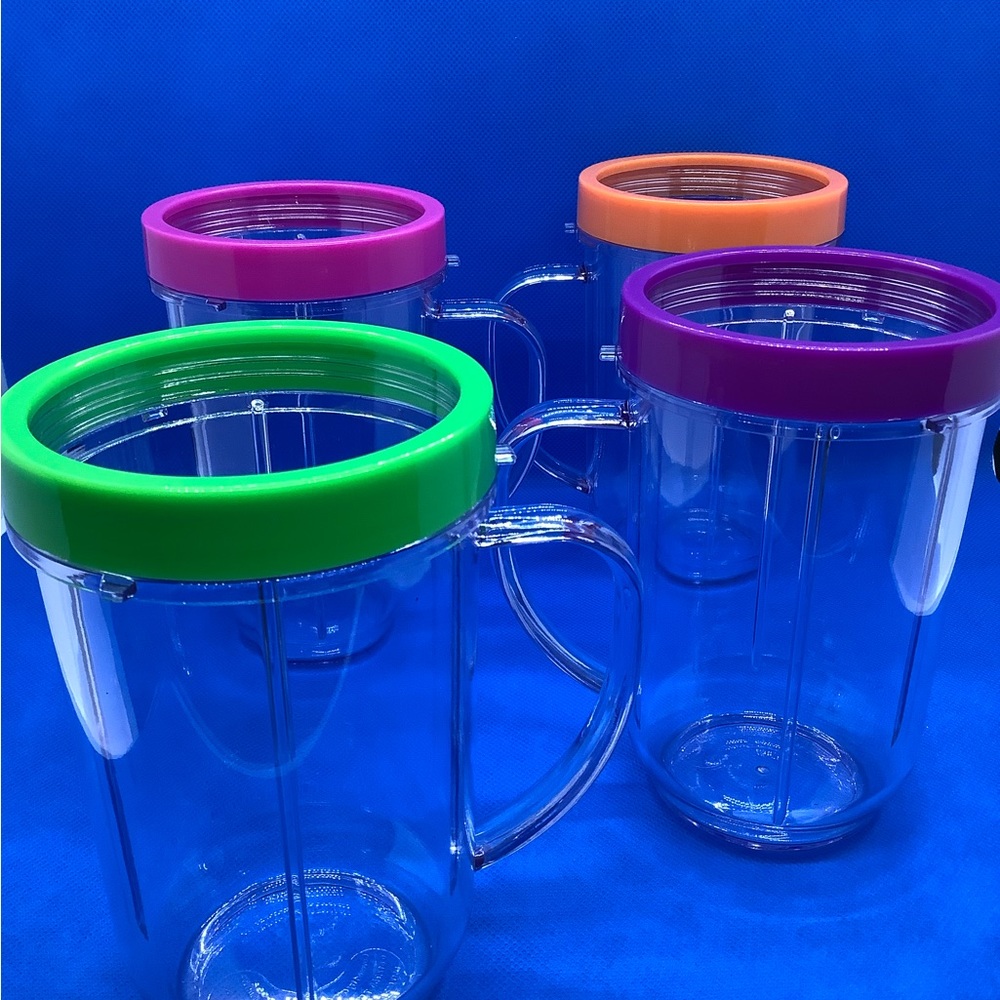 Bullet Blender Mugs Set of 4 With Coloured Rings